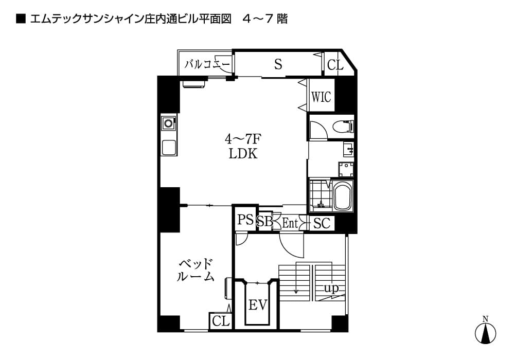 サンシャイン庄内通ビル4～7階